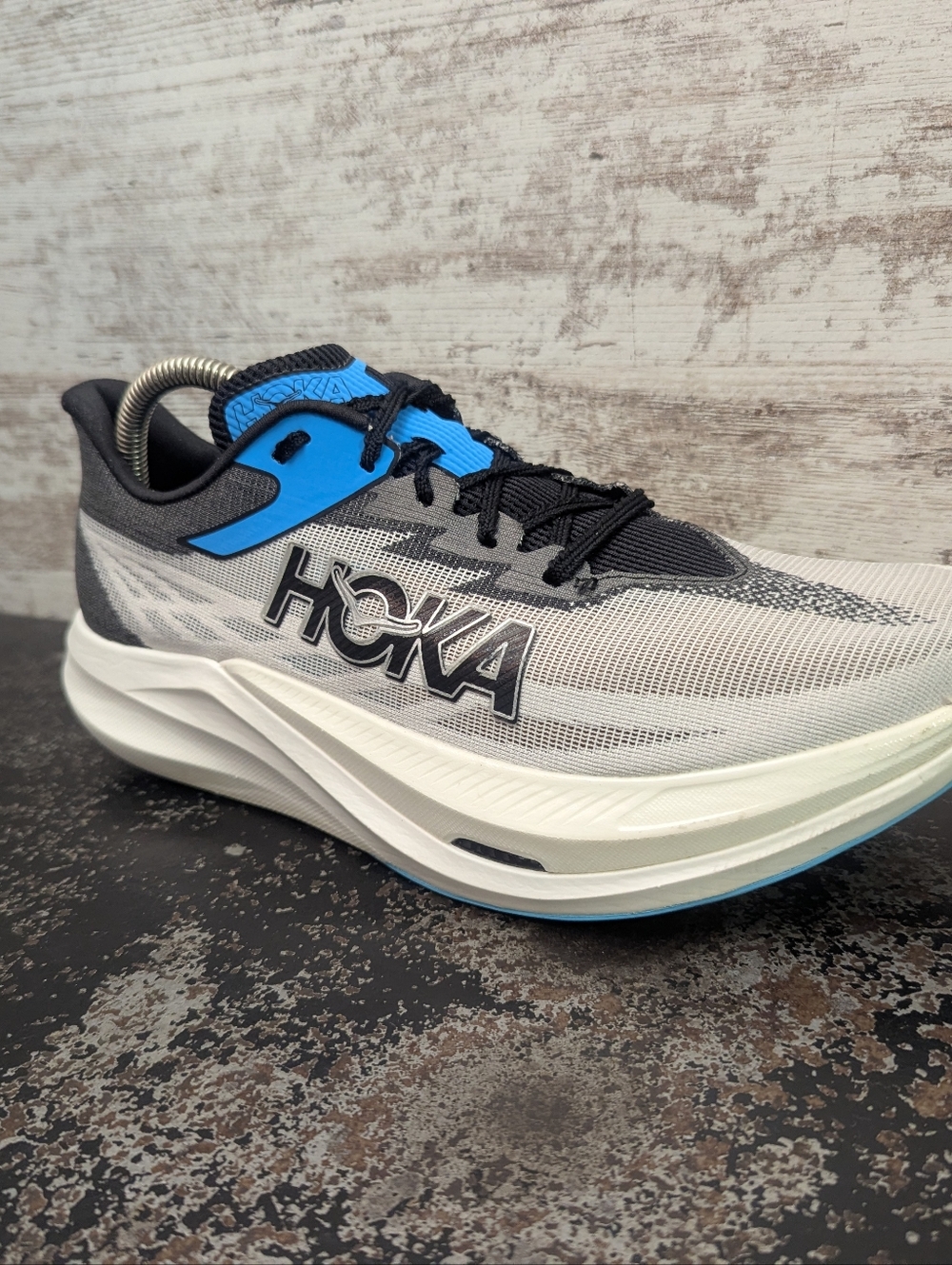 Mens Hoka One One Rocket 3 Running Shoes Sz 10 M Used Sneakers Trainers - Picture 2 of 9